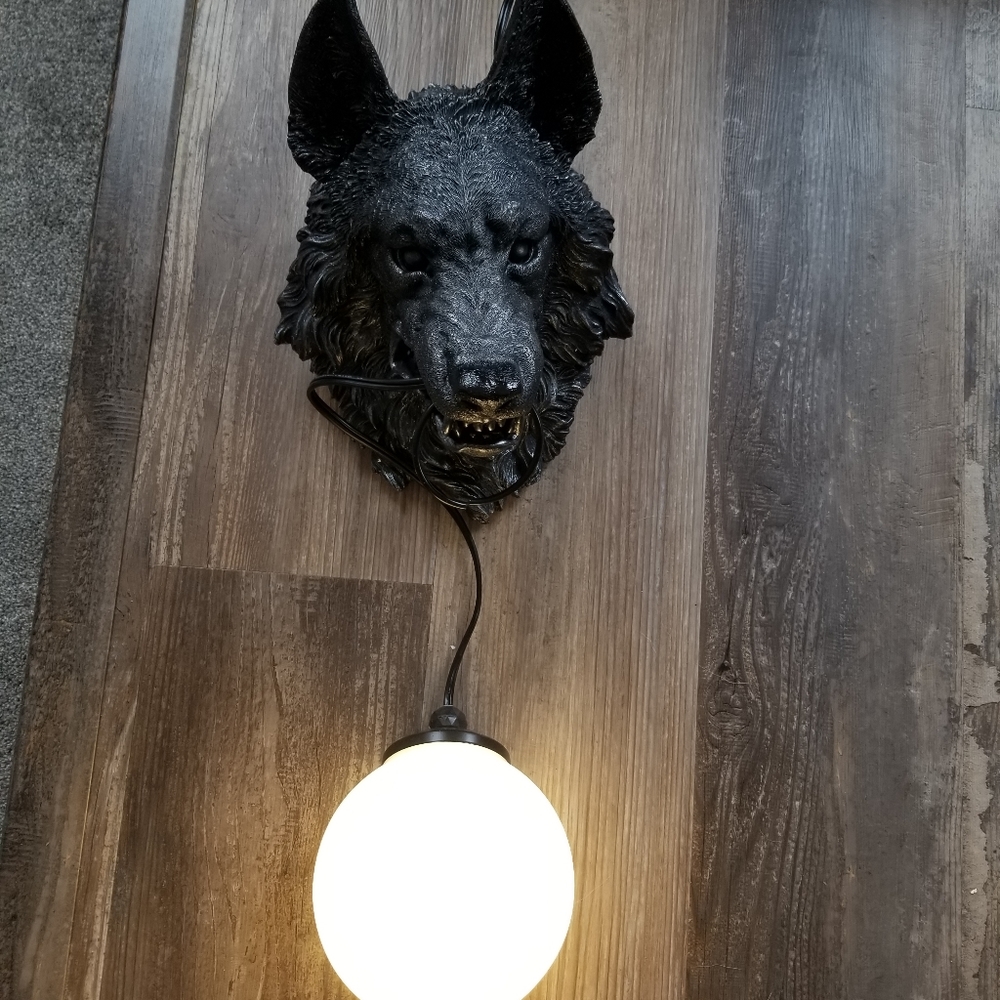 Wolf Hanging Wall Lamp (with defect)